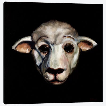 Sheep Mask Canvas Print #BOT71} by Sandra Bottinelli Canvas Artwork