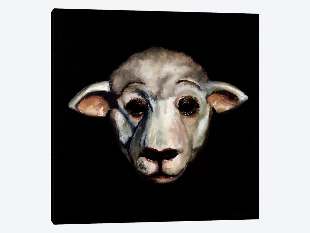Sheep Mask by Sandra Bottinelli 1-piece Canvas Art Print