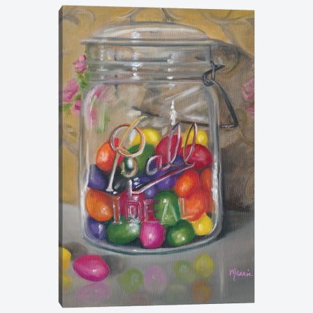 Jar Of Jellybeans Canvas Print #BOU47} by Marnie Bourque Art Print
