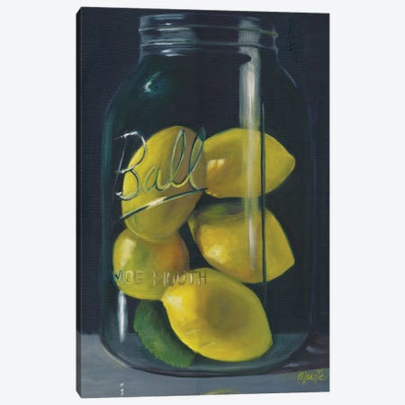 Watercolor Lemons in a Jar