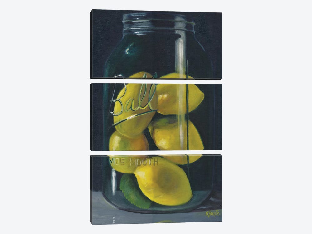Lemons by Marnie Bourque 3-piece Canvas Print