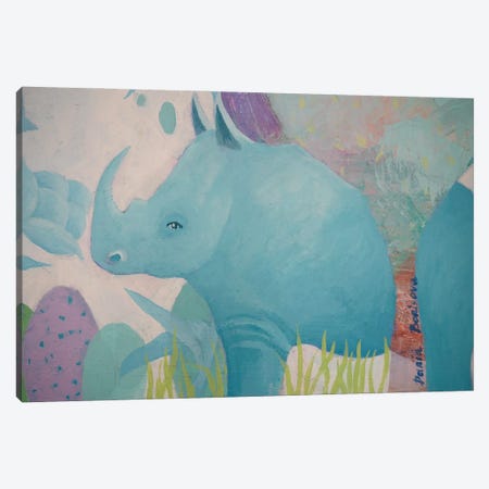 Blue Rhino Canvas Print #BOV19} by Daria Borisova Canvas Artwork