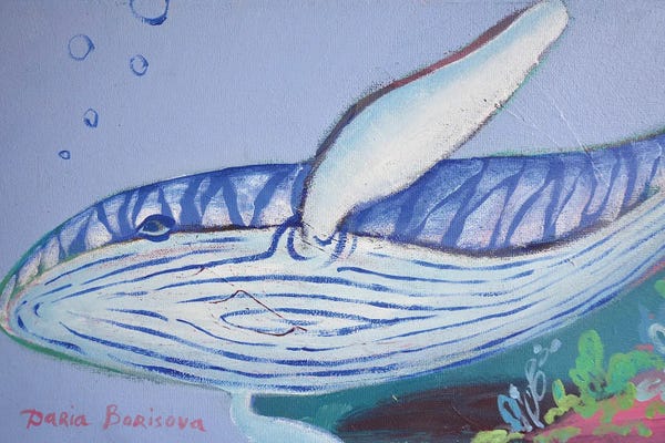 Humpback Whales: Royal by Daria Borisova