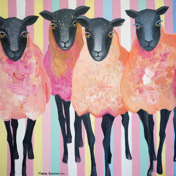 Folksy Fauna: Gossip Girls by Daria Borisova