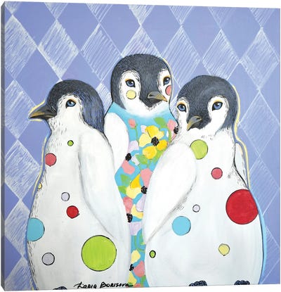 Friends Canvas Art Print - Penguin Art
