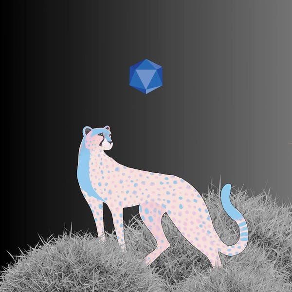 Leopards: Ultramarine by Daria Borisova