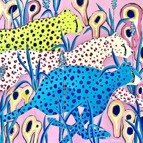 Leopards: Lavender by Daria Borisova
