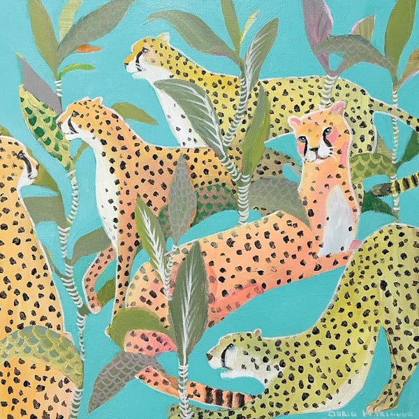 Leopards: Family by Daria Borisova