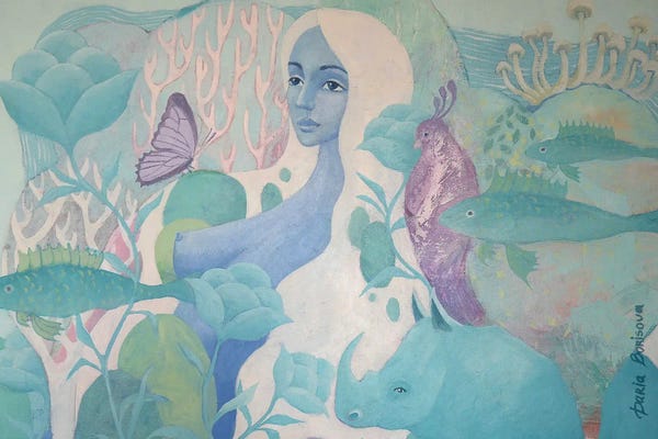 Rhinoceroses: Blue Planet by Daria Borisova