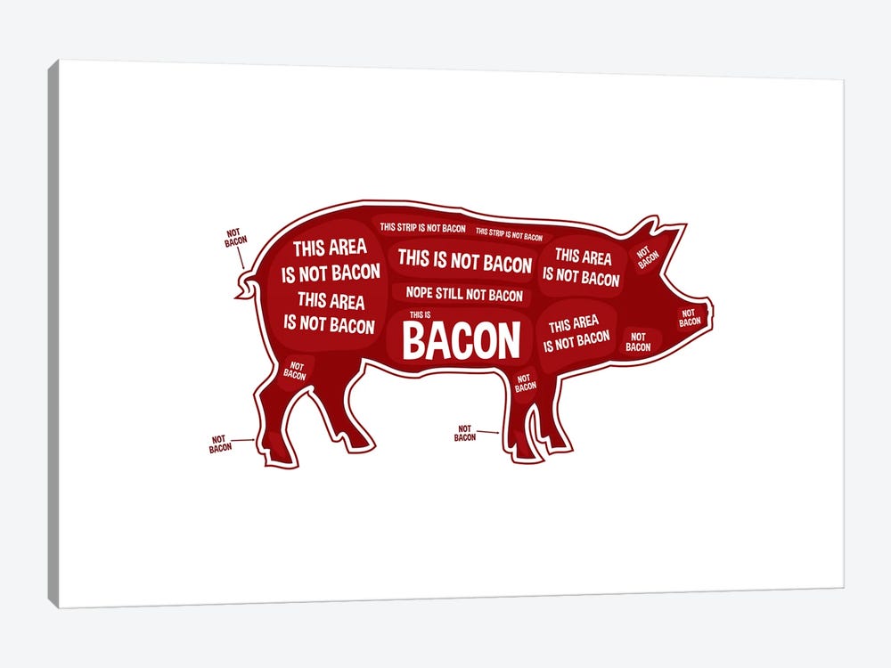 Not Bacon - Pig by Benton Park Prints 1-piece Canvas Artwork