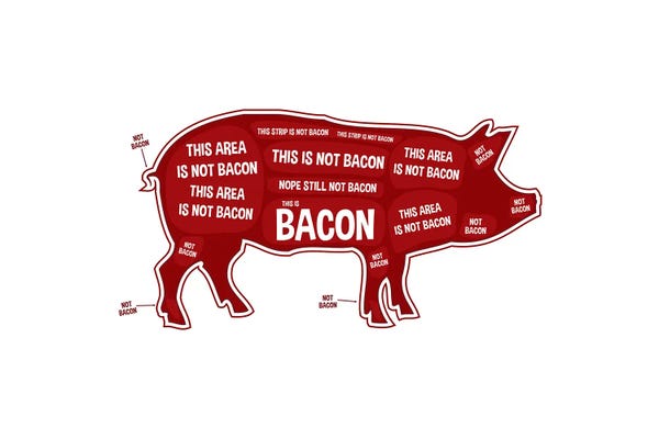 Benton Park Prints: Not Bacon - Pig by Benton Park Prints
