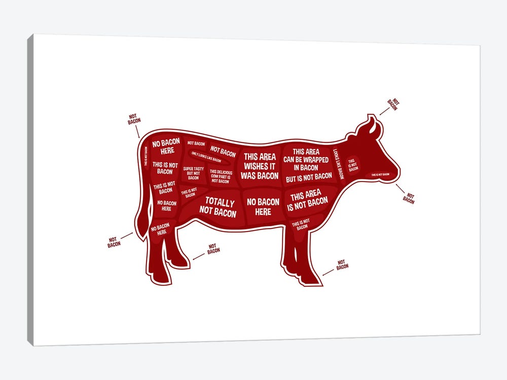 Not Bacon - Cow by Benton Park Prints 1-piece Art Print