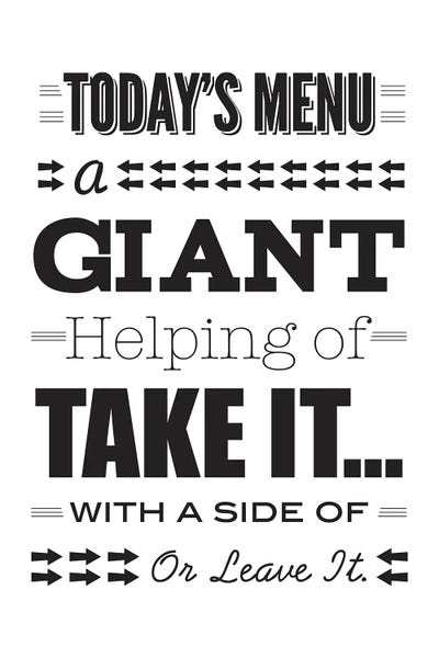 Benton Park Prints: Take It Or Leave It by Benton Park Prints