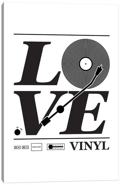 Love Vinyl Canvas Art Print - '70s Music