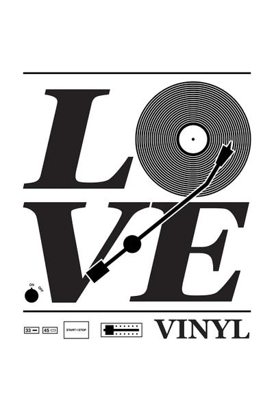 '70s Music: Love Vinyl by Benton Park Prints