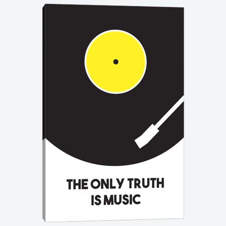 The Only Truth Is Music Canvas Print #BPP136} by Benton Park Prints Canvas Wall Art