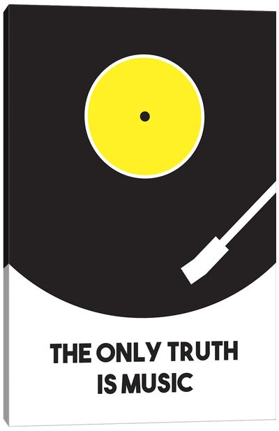 The Only Truth Is Music Canvas Art Print - Vinyl Records