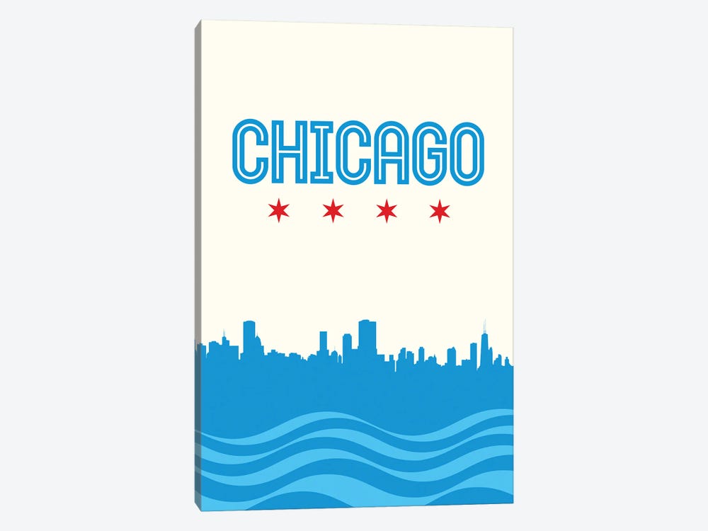 Chicago Flag Skyline by Benton Park Prints 1-piece Canvas Art