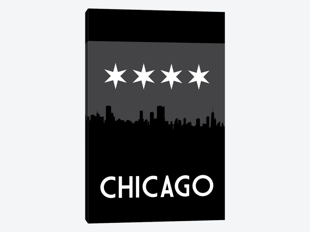 Chicago Skyline At Night by Benton Park Prints 1-piece Canvas Wall Art