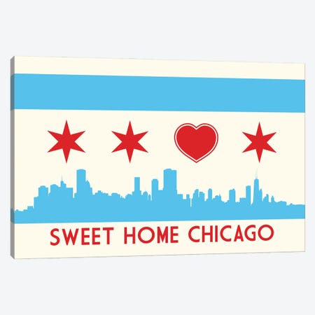 Sweet Home Chicago Canvas Print #BPP141} by Benton Park Prints Canvas Art