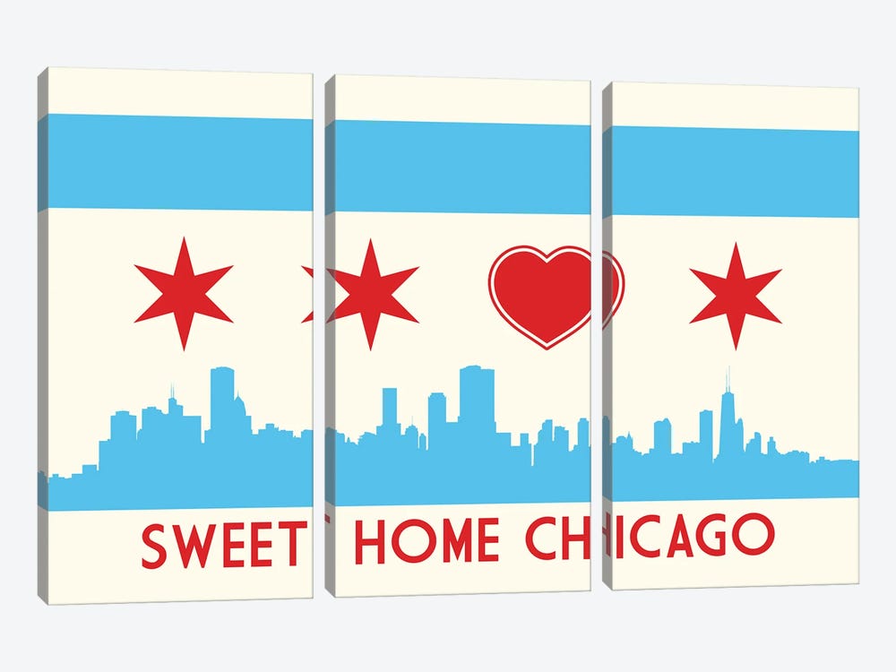 Sweet Home Chicago by Benton Park Prints 3-piece Canvas Art Print