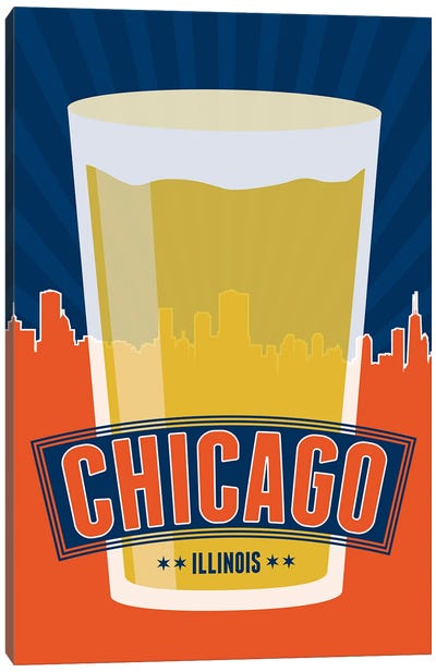 Chicago Beer Canvas Art Print - Chicago Skylines