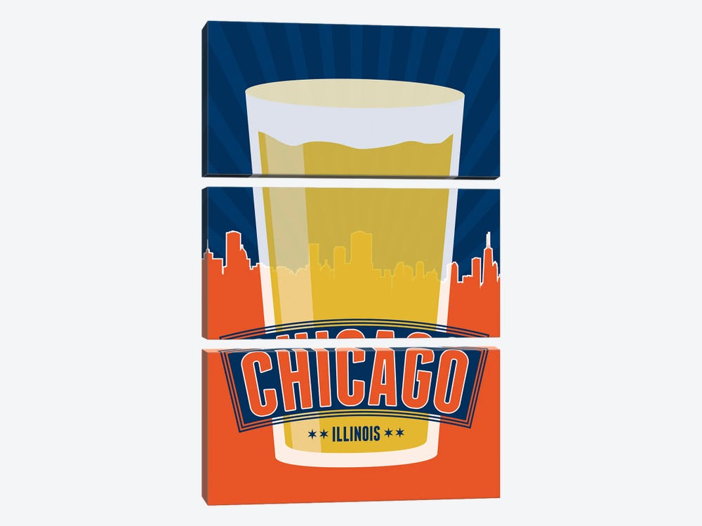 Chicago Beer by Benton Park Prints 3-piece Canvas Artwork