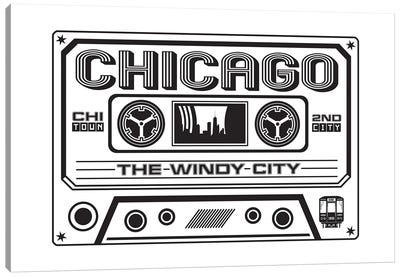 Chicago Cassette Canvas Art Print - Music Lover