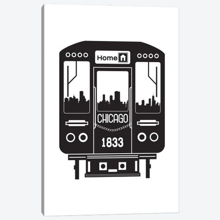 Chicago Train Skyline Canvas Print #BPP147} by Benton Park Prints Canvas Art Print
