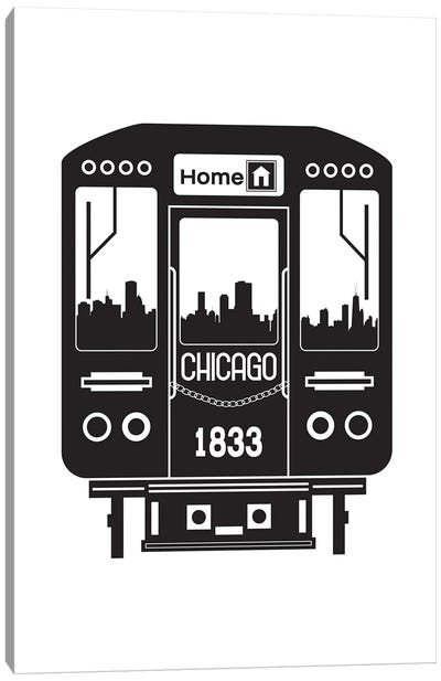 Chicago Train Skyline Canvas Art Print - Benton Park Prints