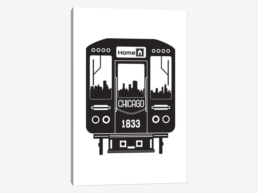 Chicago Train Skyline by Benton Park Prints 1-piece Canvas Art Print