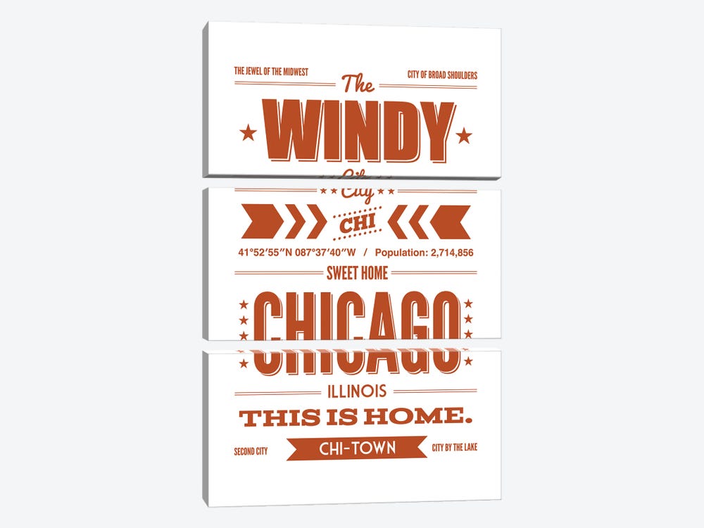 Chicago: This is Home by Benton Park Prints 3-piece Canvas Wall Art