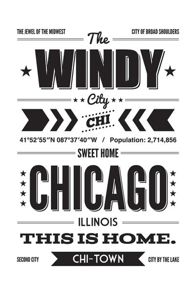 Chicago: Chicago: This Is Home - Black Ink by Benton Park Prints