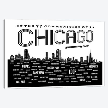 Chicago Communities Canvas Print #BPP150} by Benton Park Prints Art Print
