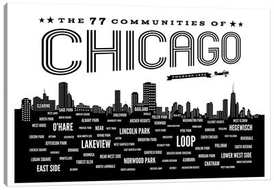 Chicago Communities Canvas Art Print - Chicago Skylines