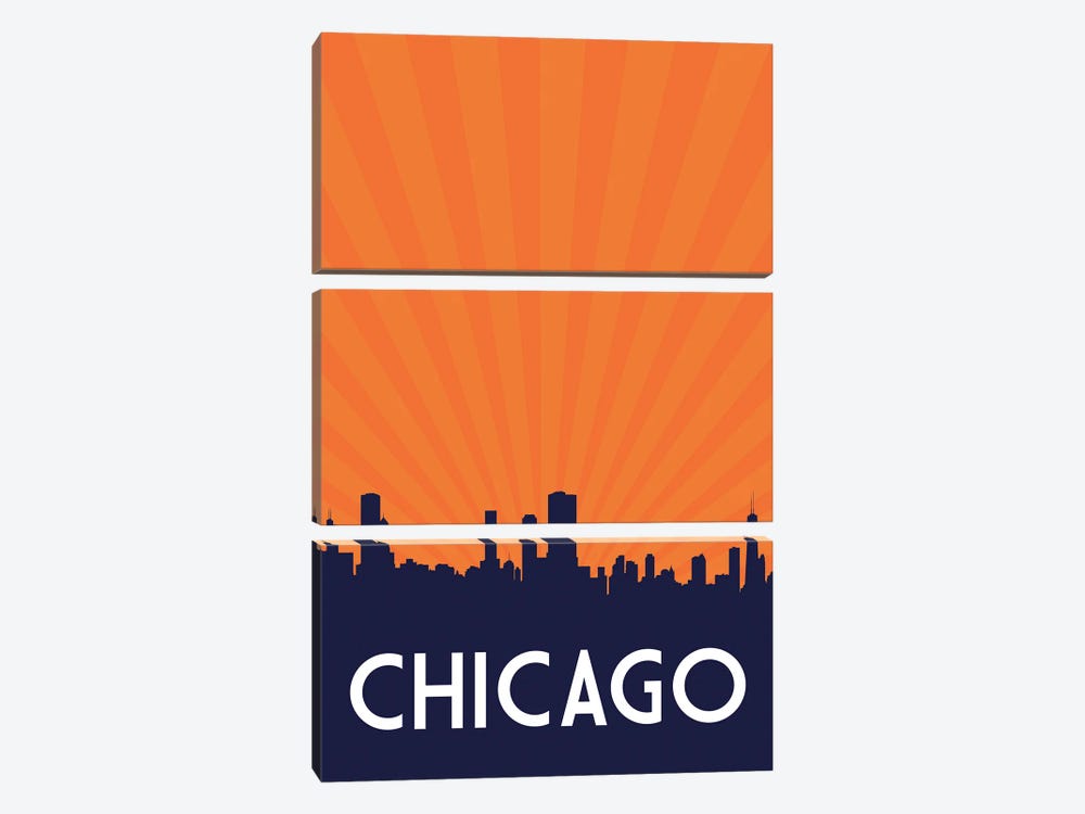 Chicago Skyline by Benton Park Prints 3-piece Canvas Artwork