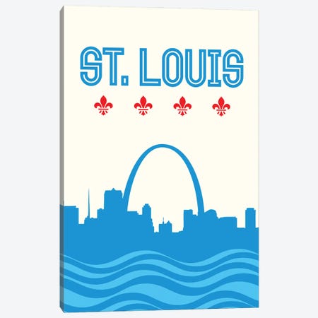 St. Louis Skyline Canvas Print #BPP154} by Benton Park Prints Canvas Art