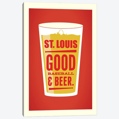 St. Louis: Good Baseball & Beer Canvas Print #BPP155} by Benton Park Prints Canvas Artwork