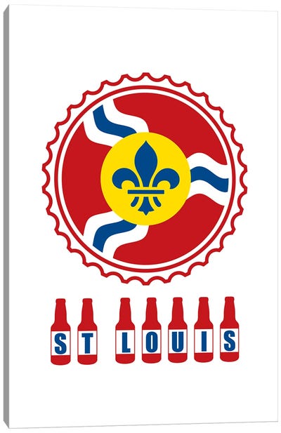 St. Louis Beer Bottles Canvas Art Print - Beer Art