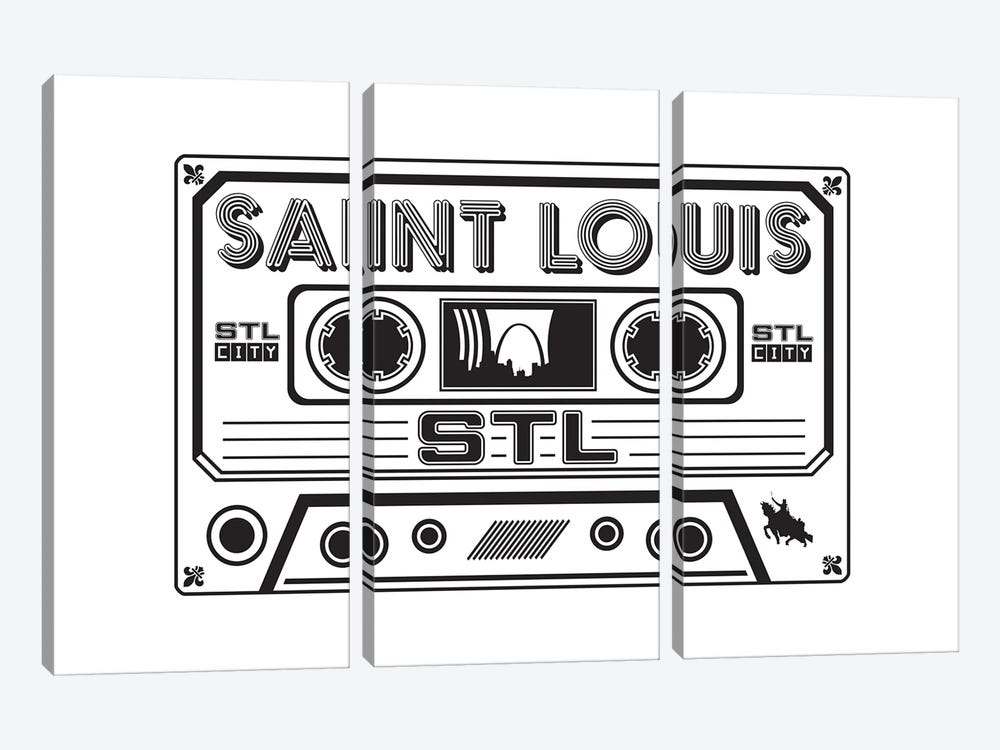 St. Louis Cassette by Benton Park Prints 3-piece Canvas Art
