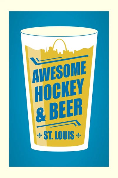 Benton Park Prints: St. Louis: Awesome Hockey & Beer by Benton Park Prints