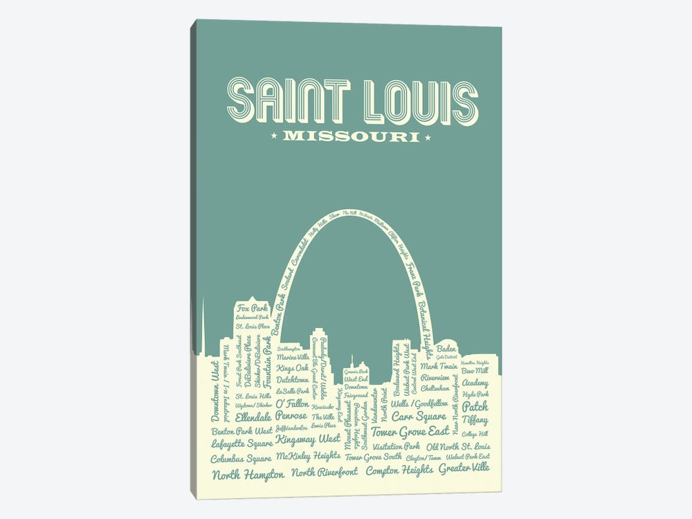 St. Louis Arch Skyline by Benton Park Prints 1-piece Canvas Wall Art