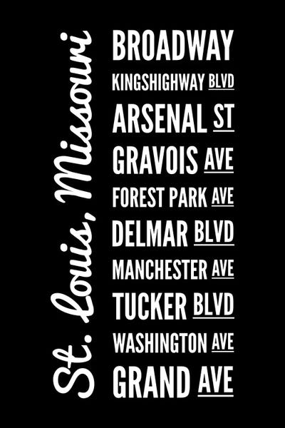 Missouri: St. Louis Streets by Benton Park Prints