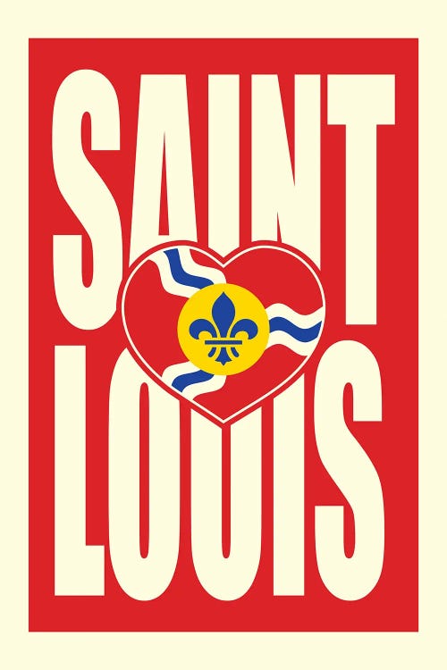 St. Louis Typography Heart