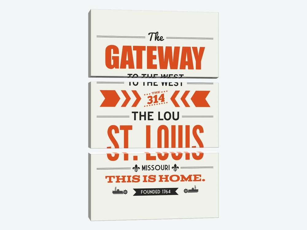 St. Louis: This Is Home by Benton Park Prints 3-piece Canvas Print