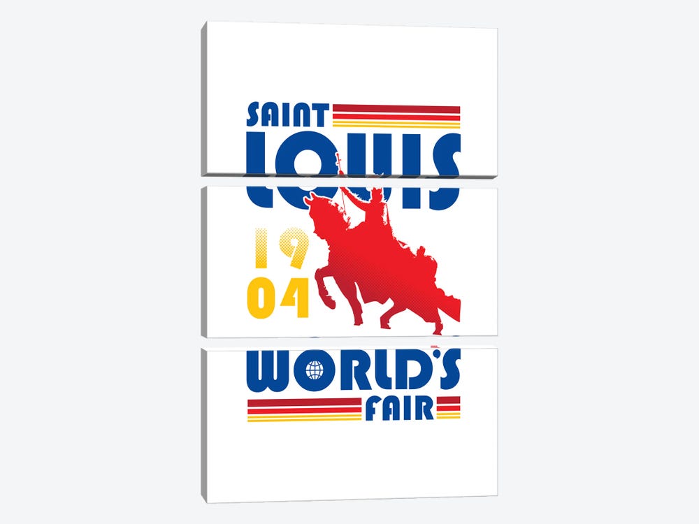 St. Louis World's Fair by Benton Park Prints 3-piece Canvas Print
