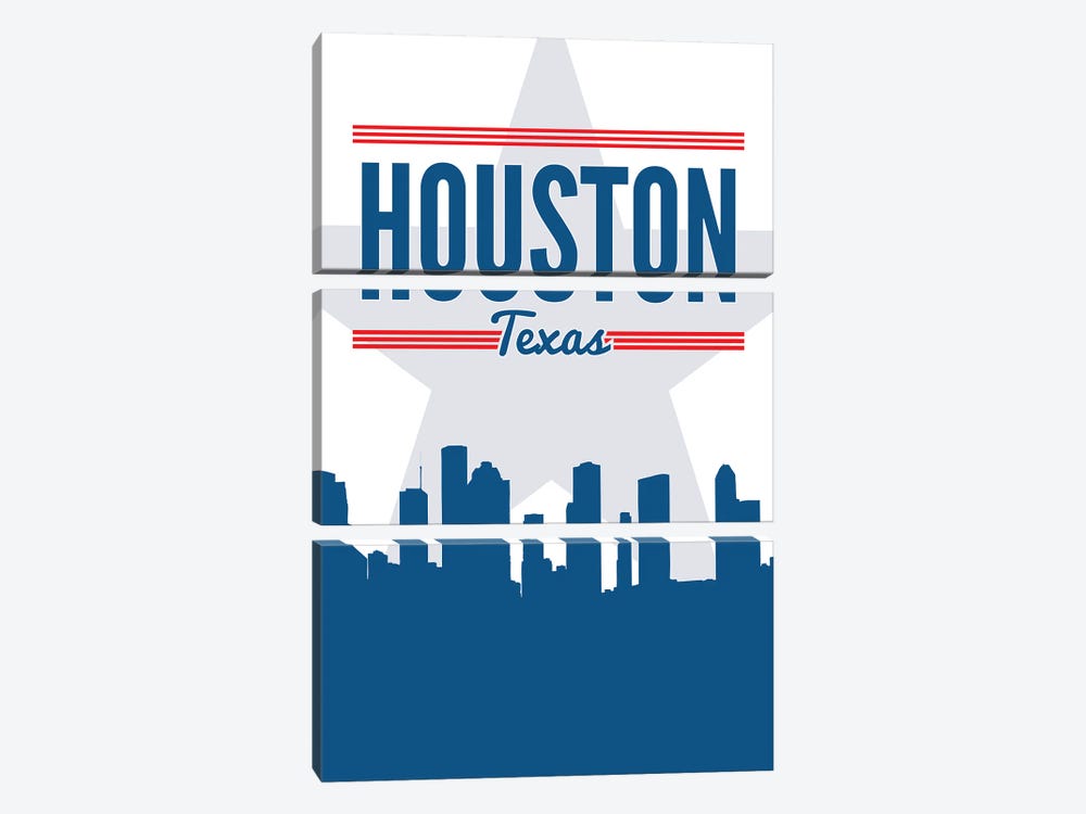 Houston Skyline 3-piece Canvas Print