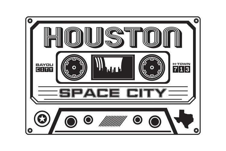 Houston Cassette by Benton Park Prints wall art