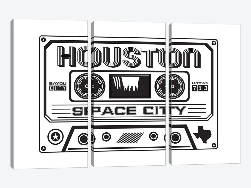 Houston Cassette by Benton Park Prints 3-piece Canvas Artwork