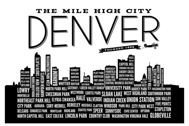 Denver Neighborhoods Skyline